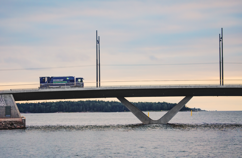 L&T truck on a bridge