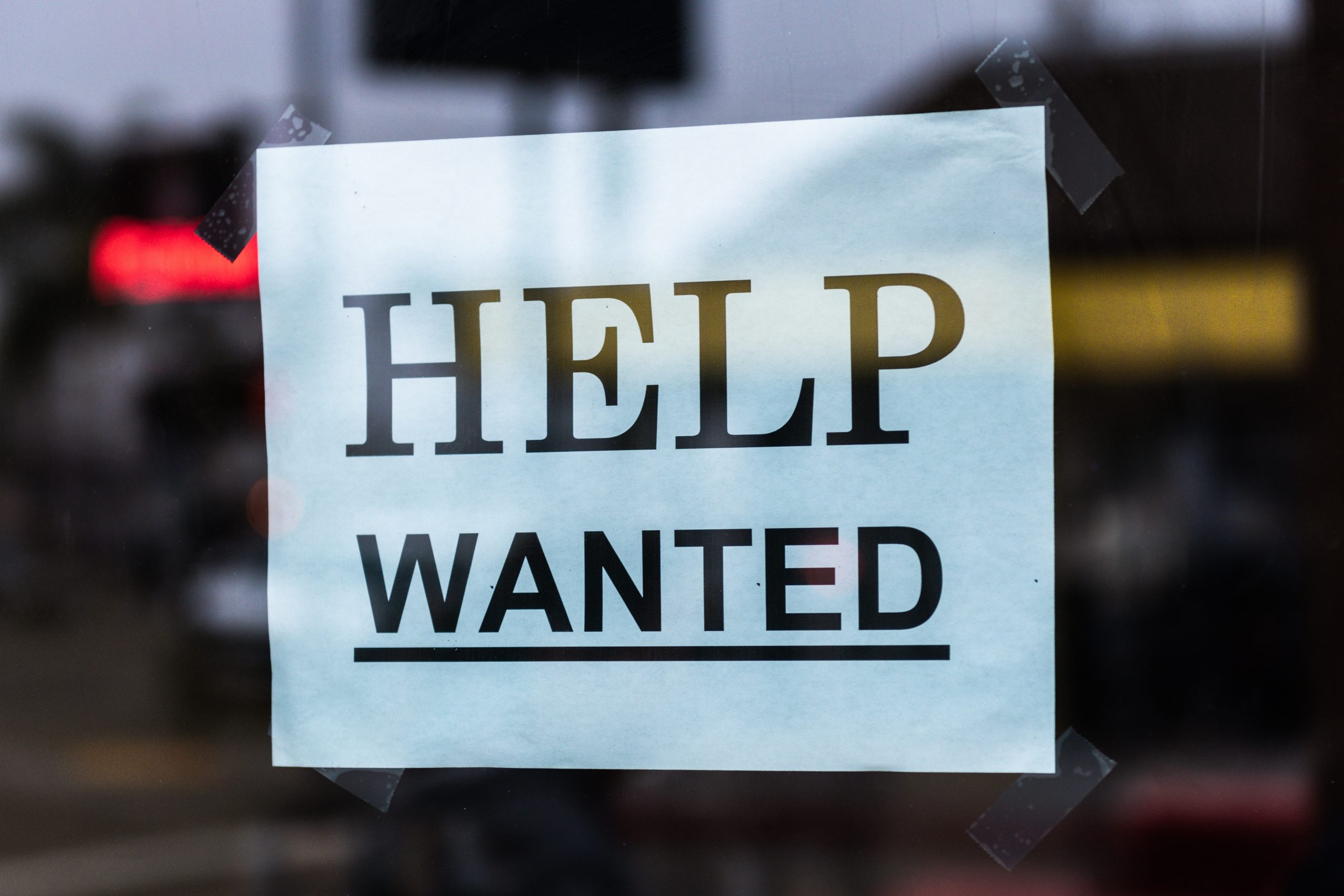 Help Wanted sign